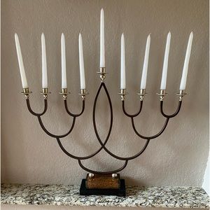 Large Menorah 30”W x 25” tall plus includes candles
